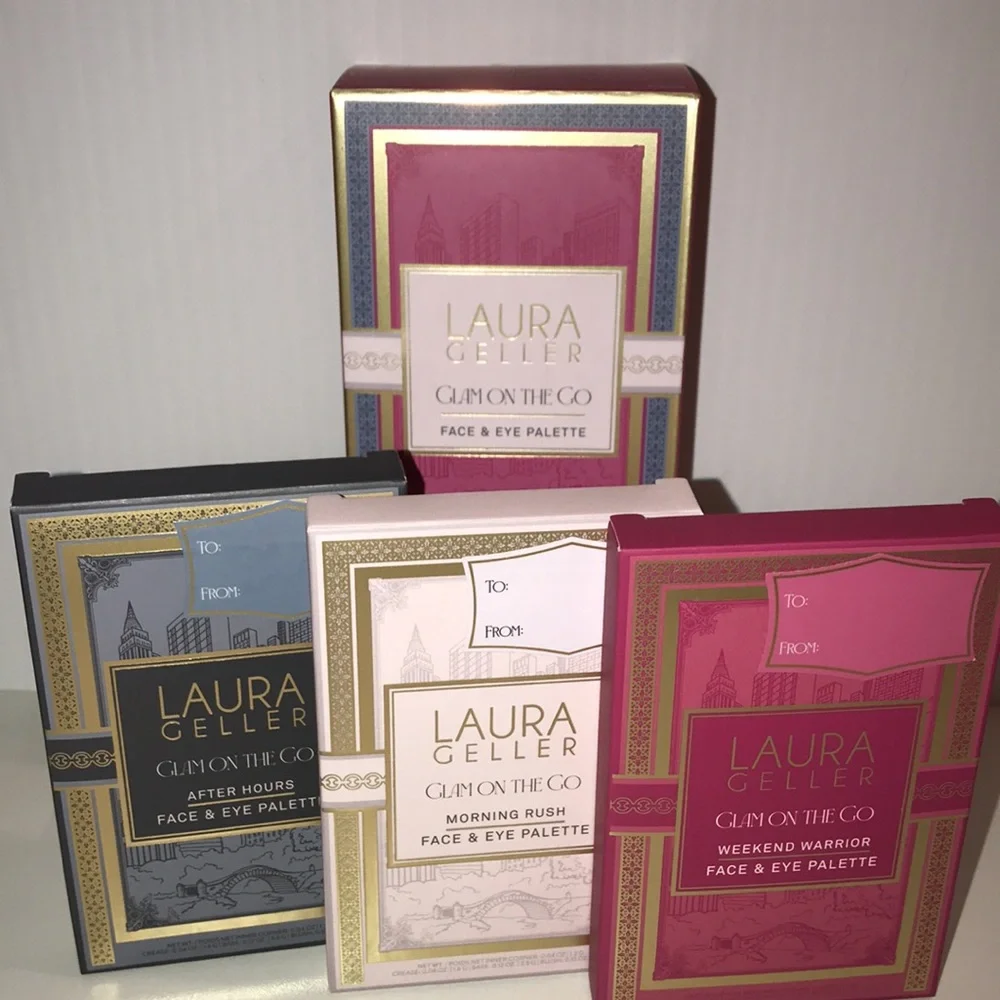 Laura Geller Glam On The Go 3 Face and Eye Palettes NEW